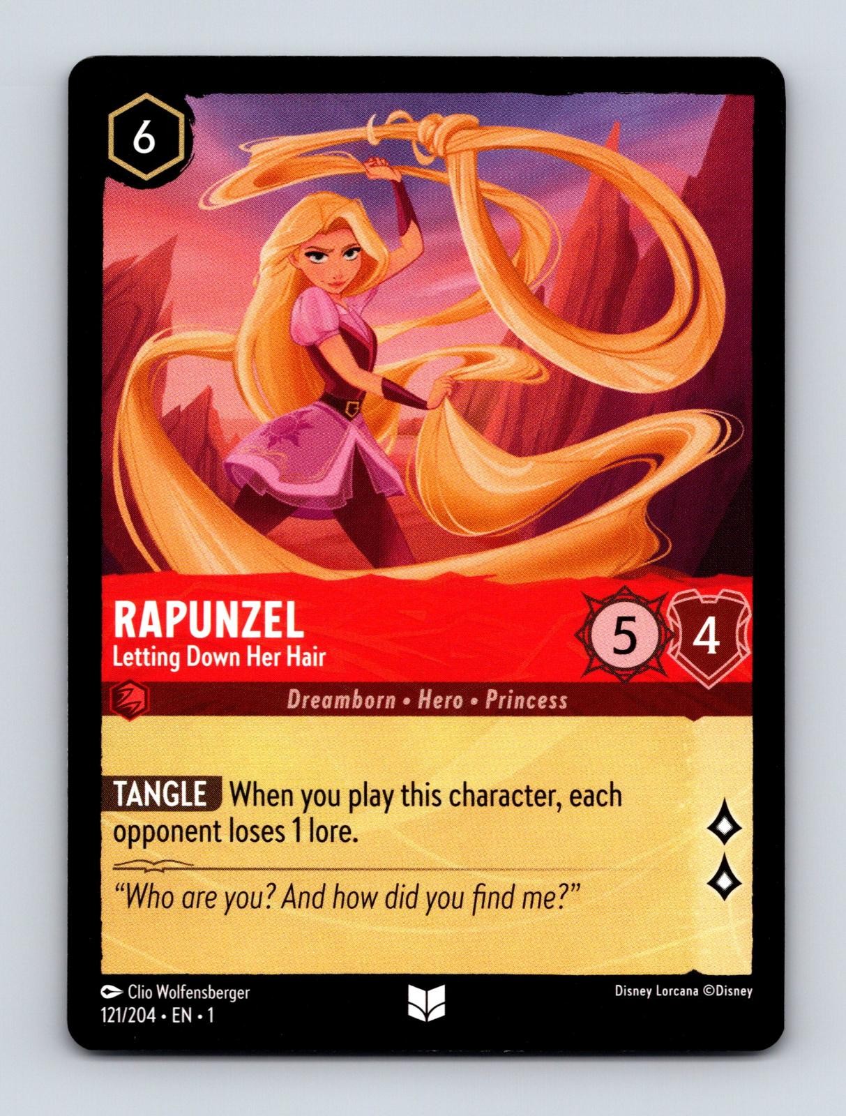 RAPUNZEL - LETTING DOWN HER HAIR 121/204 UNCOMMON THE FIRST CHAPTER LORCANA NM
