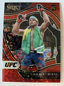 2021 Select UFC Gilbert Burns Octagonside RC Red Disco SP /199