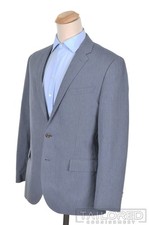 J.CREW Ludlow Recent Blue Striped 100 Cotton Blazer Sport Coat Jacket - 42 R
