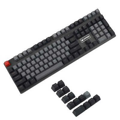 122 PCS Double Shot Dyed PBT Shine Through OEM Keycap Rainbow Carbon Sunset
