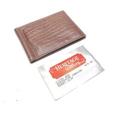 New Vtg Heritage Cowhide Brown Leather Men's Wallet