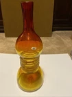 Blenko Handmade Glass Tangerine 6713 Decanter without Joel Myers