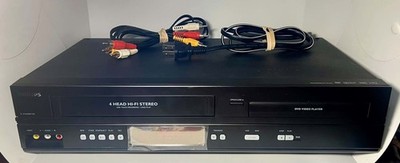 Philips DVP3345VB/F7 DVD VCR Combo Unit Progressive Scan w/ AV Cables No Remote 
