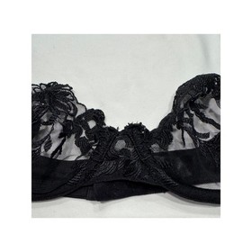 La Perla Zephyr Underwire Lace Bra 32B Black Sheer Tulle Mesh Floral Unpadded