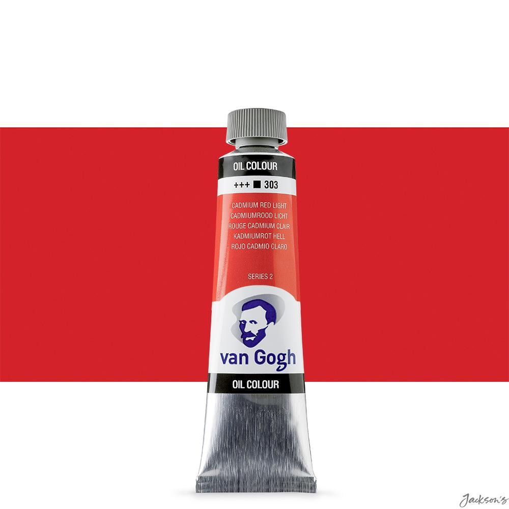 Royal Talens Van Gogh Oil Paint Tube 40ml Cadmium Red Light S2 Artist Use