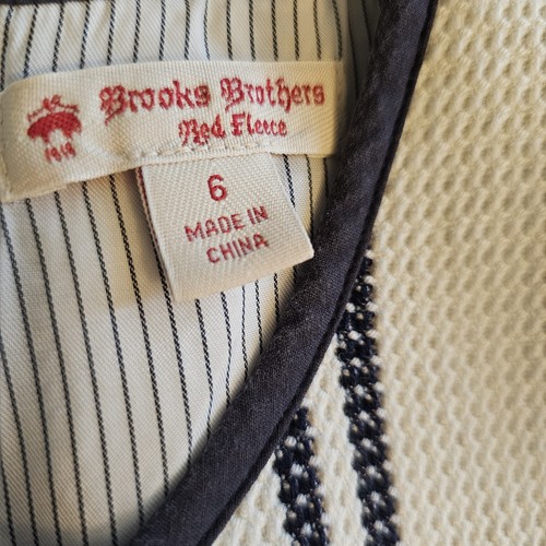 Abito Brooks Brothers rosso etichetta pile nero bianco righe Stella TG 6 - Foto 4 di 4