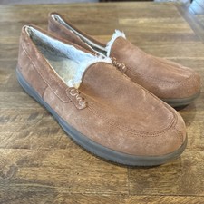 VIONIC Lynez Women's Slipper Toffee Suede Faux Fur Sz 11
