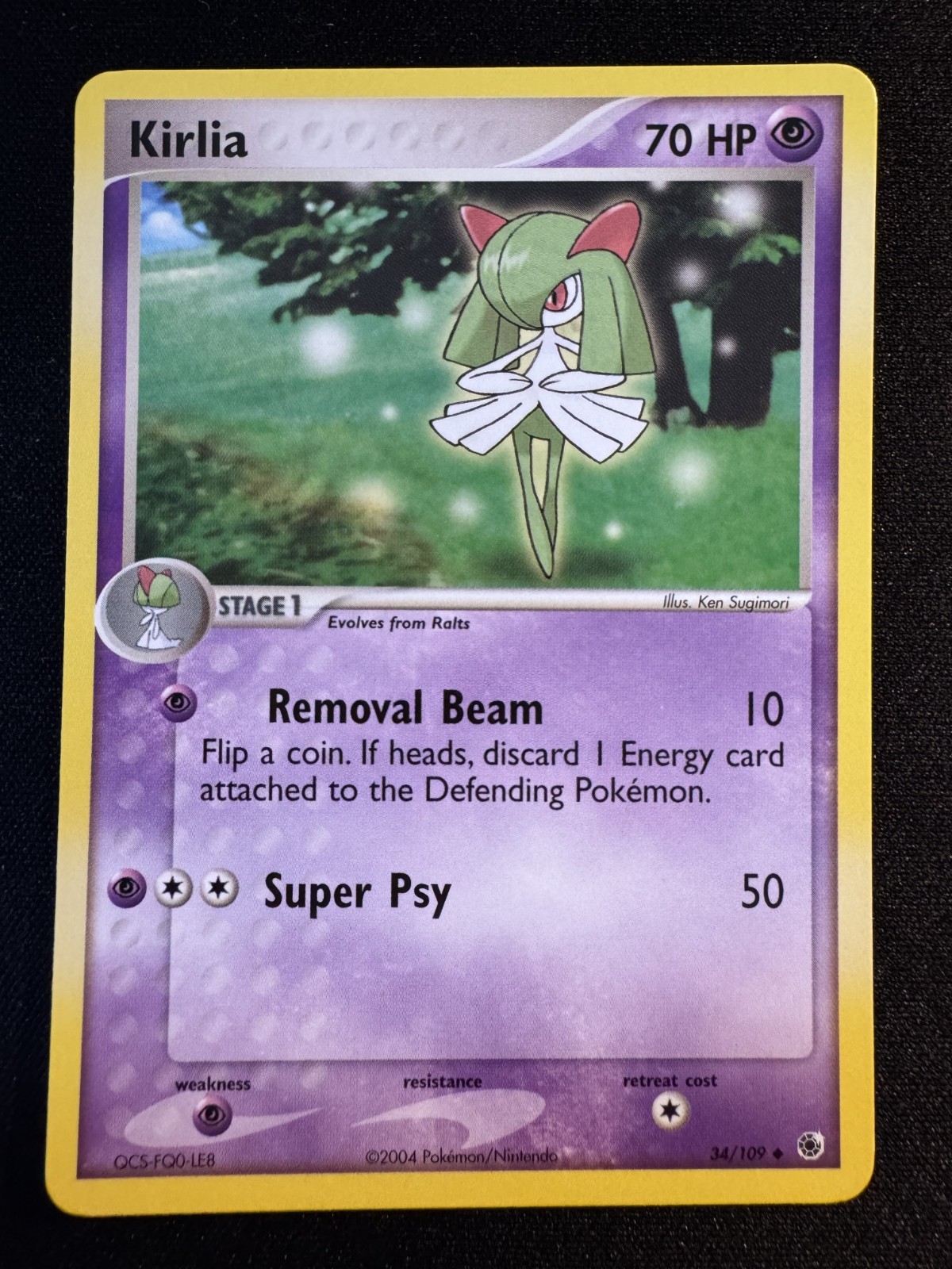 Pokémon TCG Kirlia 34/109 EX Battle Stadium 2004 Non-eReader Variant NM