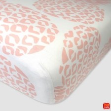 Honest Baby Organic Cotton Fitted Crib Sheet - Pink Pineapple