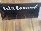 Let’s Unwind, Wine Glass Shelf, Holds up to 4 Glasses, Wooden style — photo 5