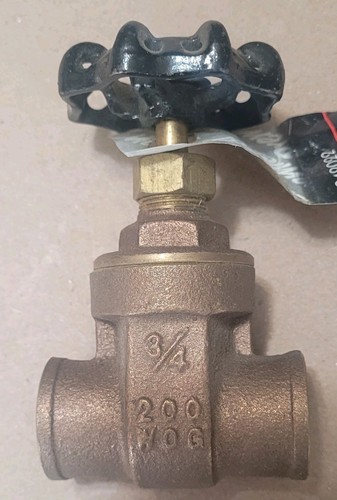 Barnett Inc 3/4" Cast Brass Gate Valve Part #242002 Solder End 200 PSI โ New (6