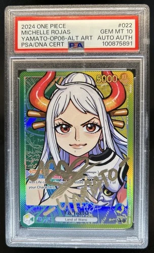 2024 One Piece Yamato Alt Art Michelle Rojas Auto #OP06-022 PSA 10 Auth