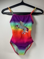 Cat Jack Girls Size Small 4/5 Unicorn Sequin One Piece Swimsuit