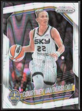 2025 Panini Prizm WNBA #124 Courtney Vandersloot White Seismic Prizms Card