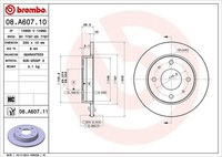 2X Brembo Bremsscheibe Hinterachse U.A. FüR Mitsubishi, Smart