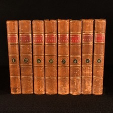 1797 8vol The Works of Tobias Smollett with Memoirs of His Life John Moore Calf