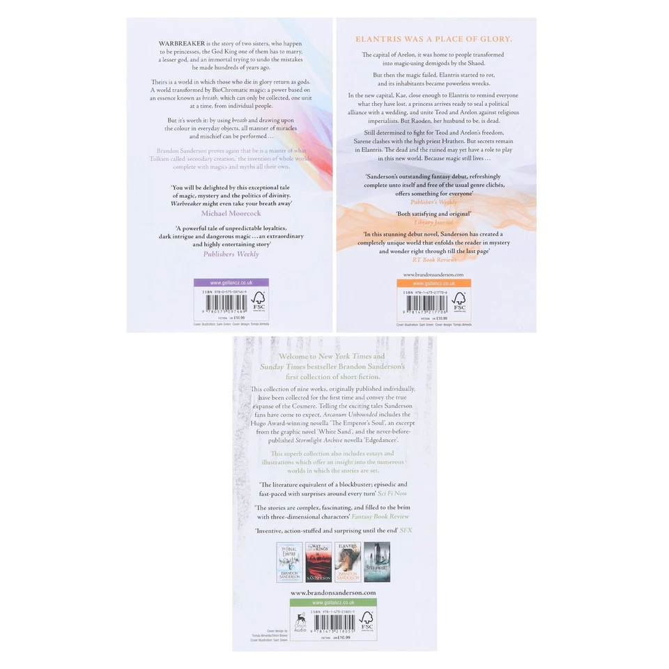 Brandon Sanderson Collection 3 Books Set - Fiction - Paperback Foto 3 de 4