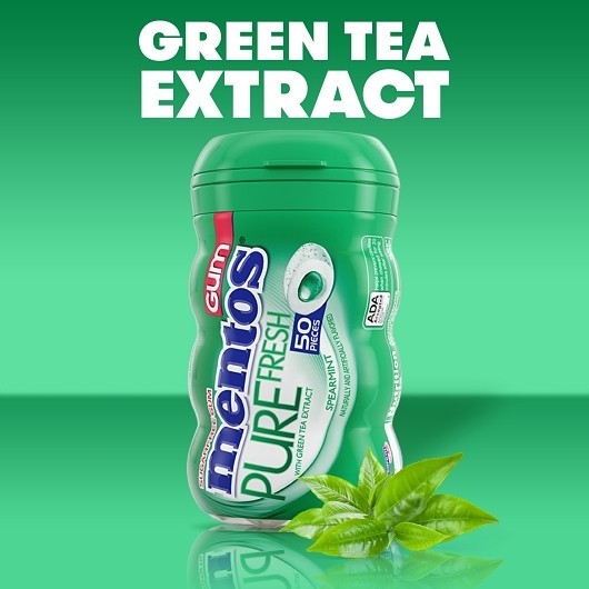 Mentos Pure Spearmint Fresh Gum, 50 Piece, 6 Per Box, 6 Per Case