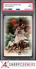 1999 FLAIR SHOWCASE #72 TIM DUNCAN SPURS HOF PSA 9