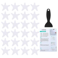 24 Pcs Starfish Bathtub Non Slip Stickers 3.86x3.86 Inch, White
