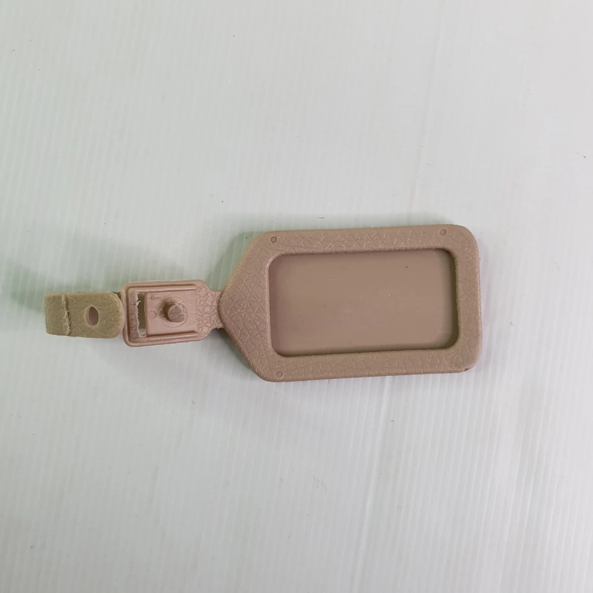 Vintage Airplane Airline Bag Tag Made In Australia Plastic Brown Gold Jet