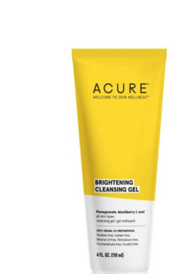 ACURE Brightening Cleansing Gel 4 oz. Brighter Appearance All Skin Types.SEALED