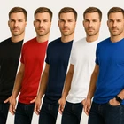 Mens Plain Tee Shirts Short Sleeve Softstyle T-shirt Cotton Blend Regular Top