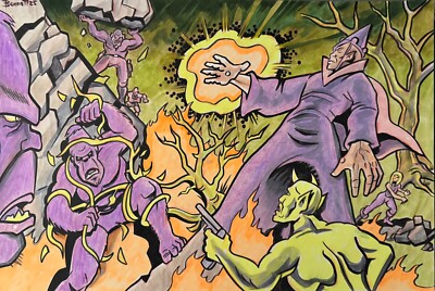 SORCERERS ATTACK     ** MIKE BENNETT'S  ORIGINAL  ART   (2025) 05/12/25