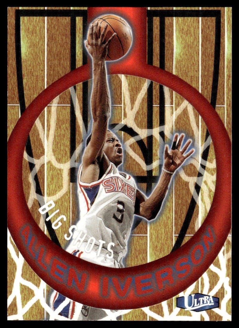 1997-98 Ultra Big Shots Allen Iverson 76ers #2 BS *Noles2148* | eBay