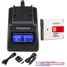 Kastar Battery LCD Fast Charger for Sony NP-BG1 Sony Cyber-shot DSC-HX7V Camera