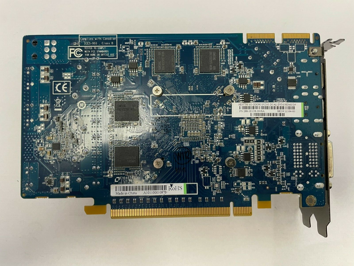 Sapphire AMD Radeon HD 5750 1GB DDR5 Full Profile 2xDVI HDMI DP