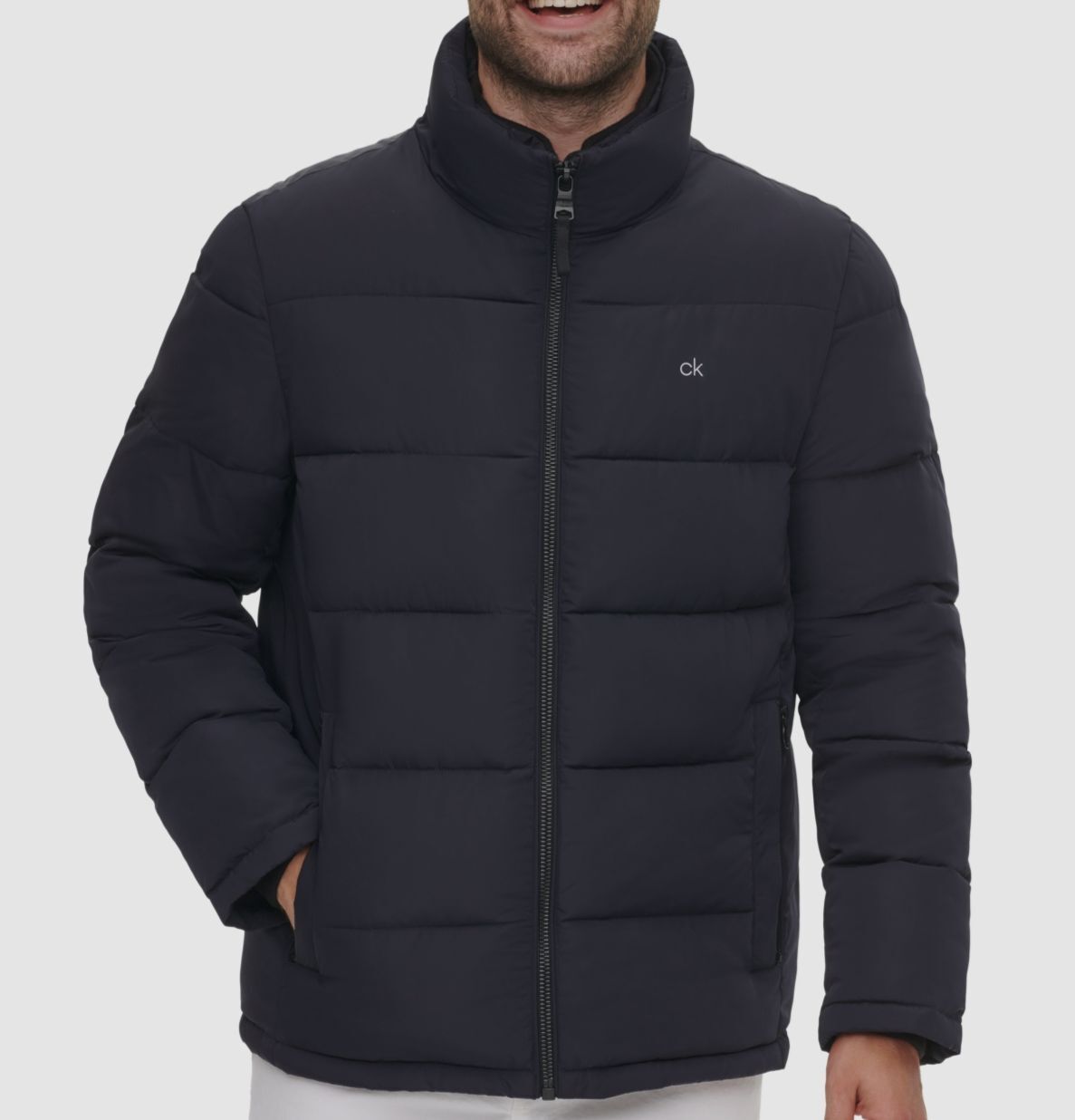 Calvin Klein Men's Full-Zip Puffer Coat, Created for Macy's - True Navy