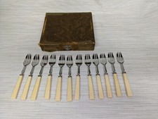 Lot of 12 Vintage Forks Unknown Maker No Identifying Marks W/ Broken Case 212