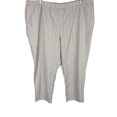 Pantalon Femme Susan Graver Petite, Jacquard Chocolat, Taille PL, Neuf Sans étiquette