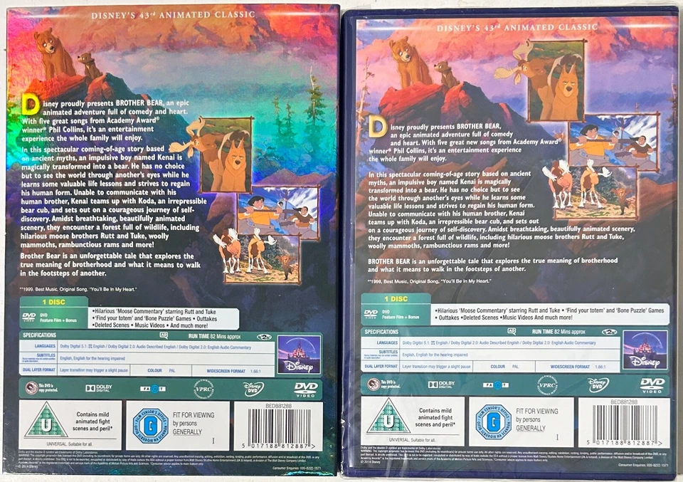 Disney - Brother Bear (DVD) - Slipcover - New Sealed - Image 2 of 3
