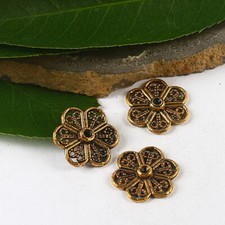 30pcs dark gold-tone sunflower charms h2304