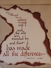 Framed Poetry Art Robert Frost Poem quote -10.5
