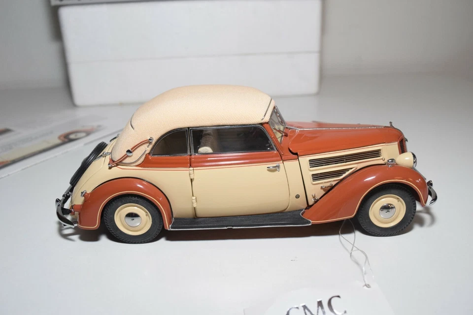 Coches modelo A32 1:24 CMC AUDI 920 CABRIOLET 1938-1940 MARRÓN CREMA SIN USAR, EN CAJA ¡RARO! Foto 4 de 4