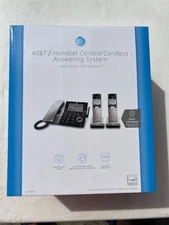 AT&T CL84207 Corded Cordless Phone Answering System Smart Call Block Intercom