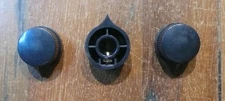 Set of 3 Black Davies 1400 Guitar Effects Pedal Amp Stompbox Control Knobs