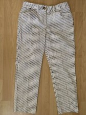 Land  s End Size 2 Chino Women  s Pants Straight Leg Cloud Stripes
