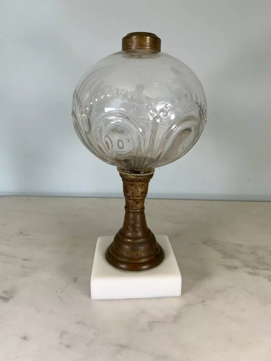 Milk glass oil online lamp