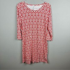 Lulu-B Golf Athletic Performance Geometric Stretchy Dress with 3/4 Sleeves sz S