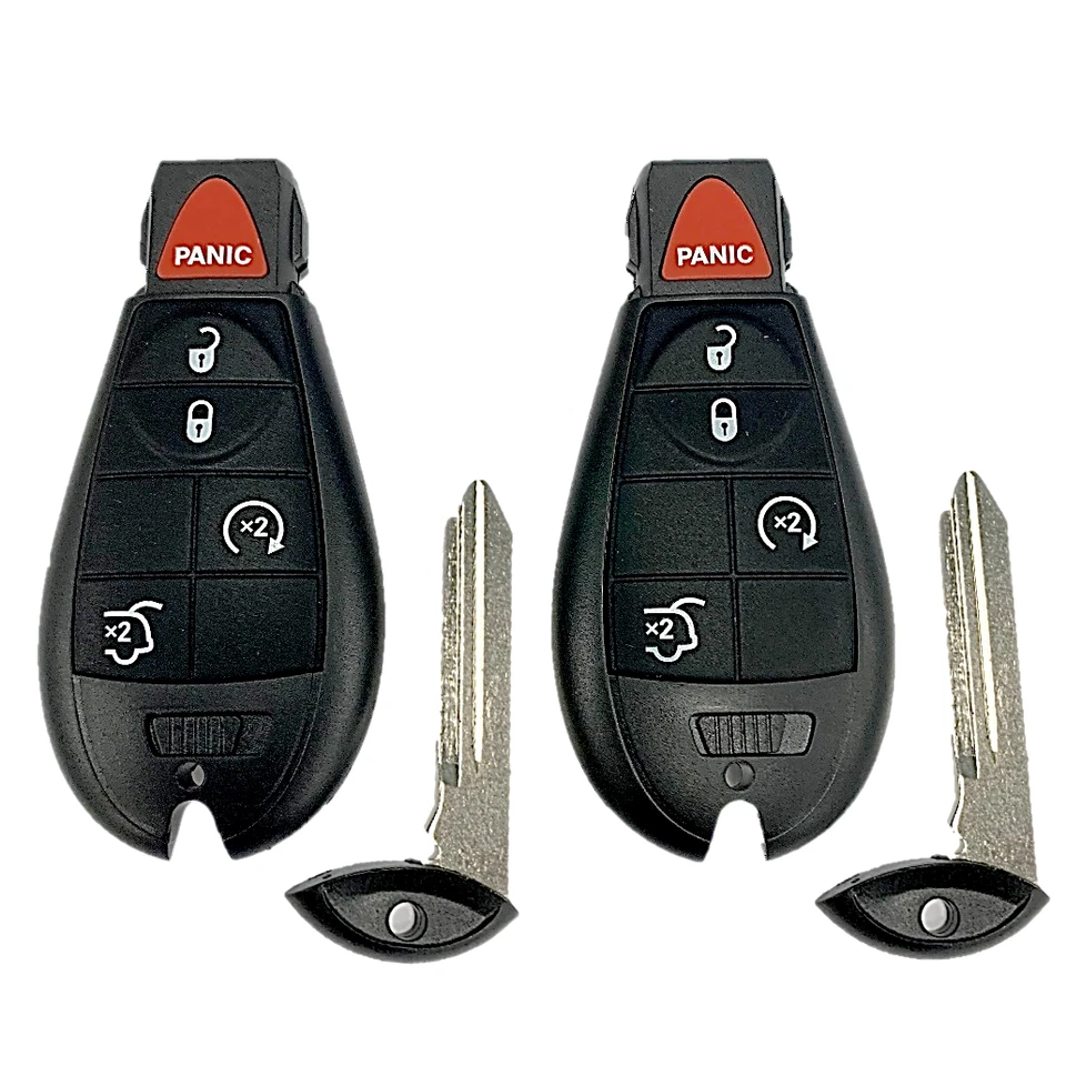 2 fobs de controle remoto sem chave eletrônicos OEM 5 botões RS para JEEP IYZ-C01C - Imagem 3 de 4