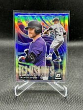 2020 Donruss Optic TREVOR STORY Illusions Silver Prizm #OI-14 ROCKIES NRMT 🔥🔥