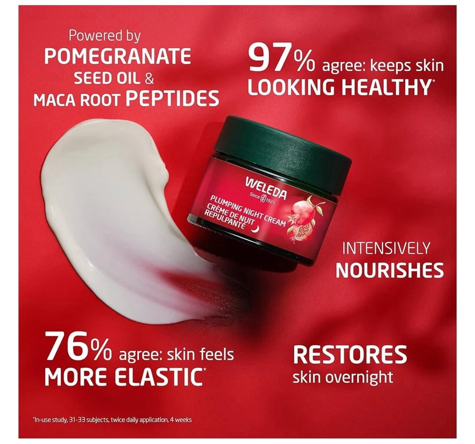 Crema de noche rellenadora para el cuidado facial WELEDA 1,3 OZ EXP 06/2026 Foto 3 de 4