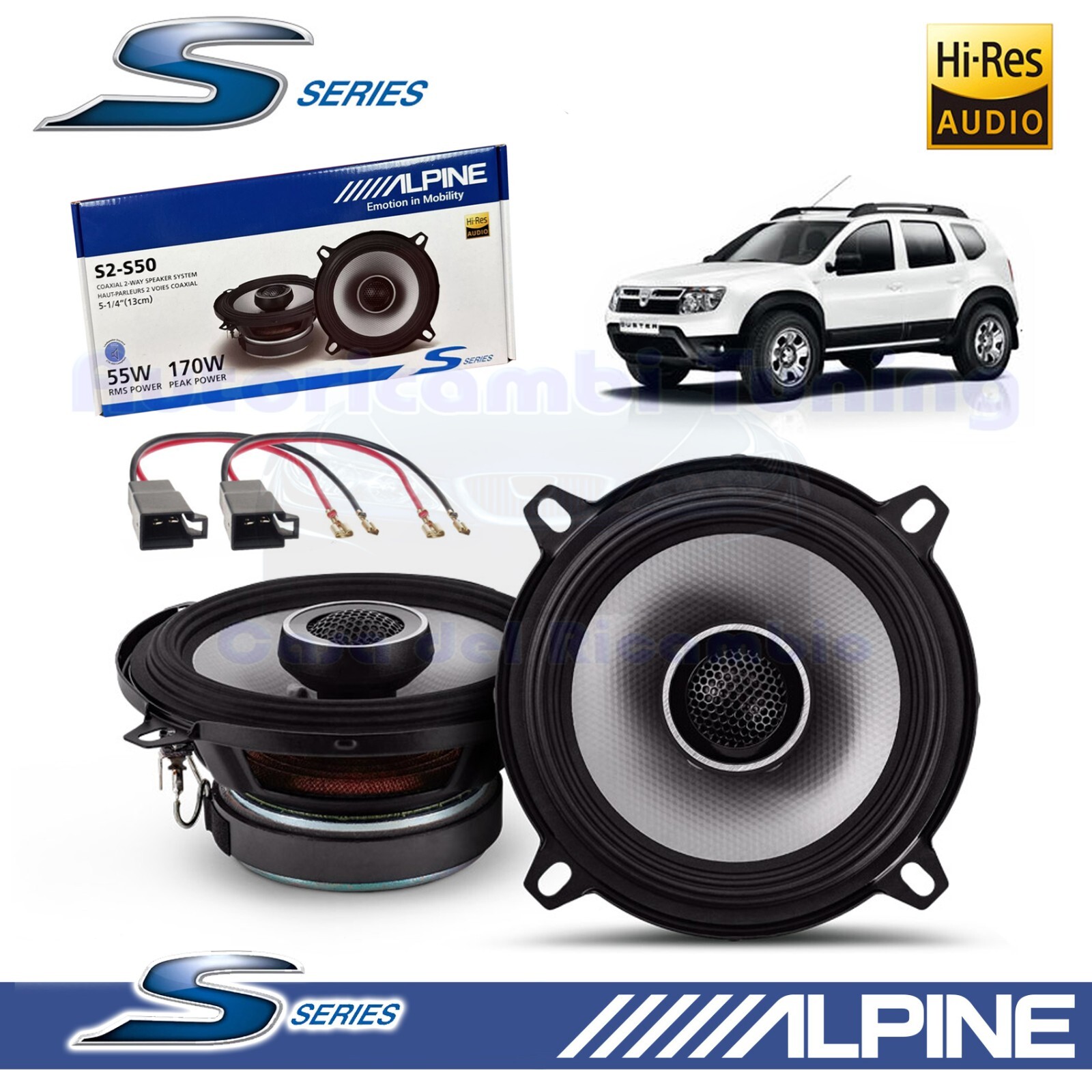 Recensione Alpine S2-S50: Casse Coassiali 13cm 170W Hi-Res per Dacia