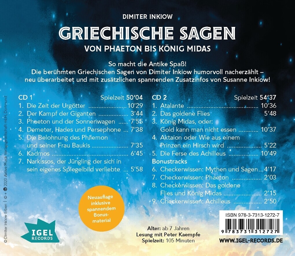 Thumbnail - Griechische Sagen. Von Phaeton Bis König Midas | Dimiter Inkiow,