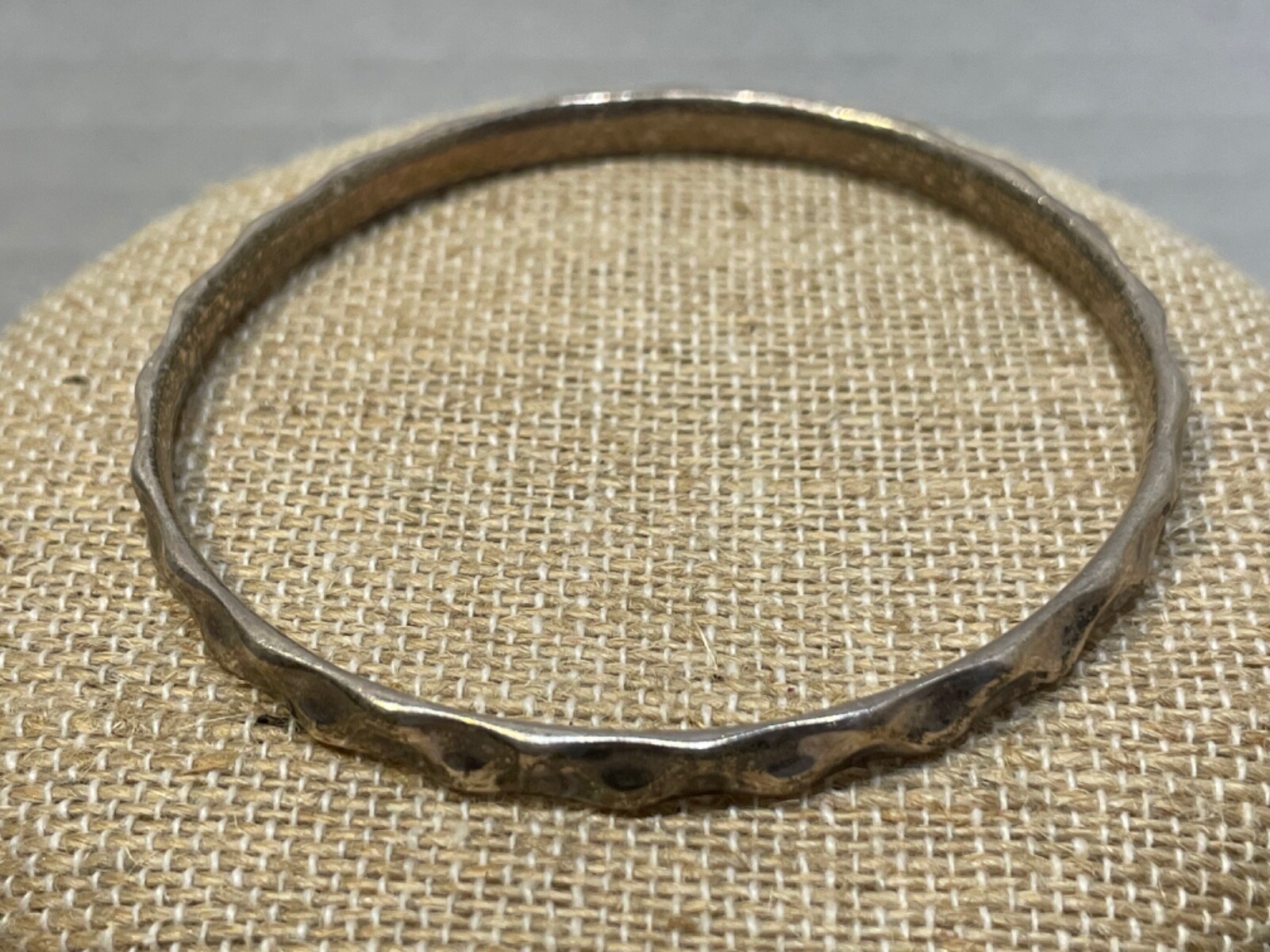 STERLING SILVER SHAPED DESIGN BANGLE BRACELET SIM… - image 1