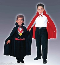 27" RED SATIN POLYESTER CHILD CAPE VAMPIRE MAGICIAN HALLOWEEN COSTUME ACCESSORY
